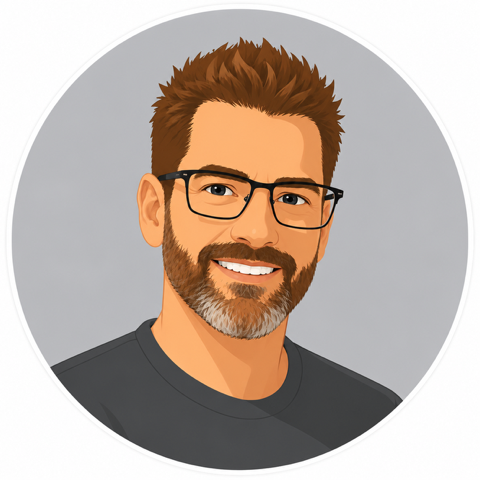 Illustrated portrait of author Brent Wills
